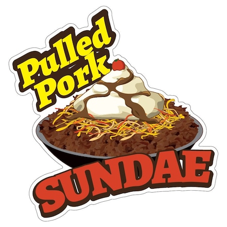 Pulled Pork Sundae Decal Concession Stand Food Truck Sticker